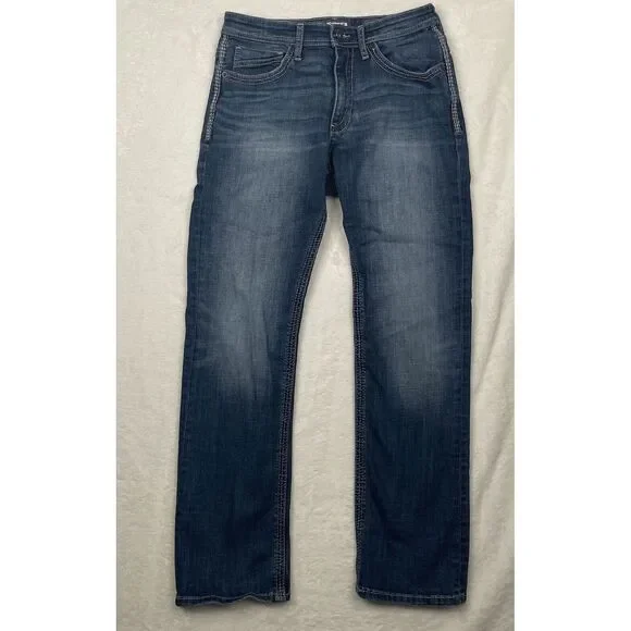 BKE Tyler Jeans Mens 31 x 31 Blue Denim Straight Leg Stretch - Picture 1 of 15